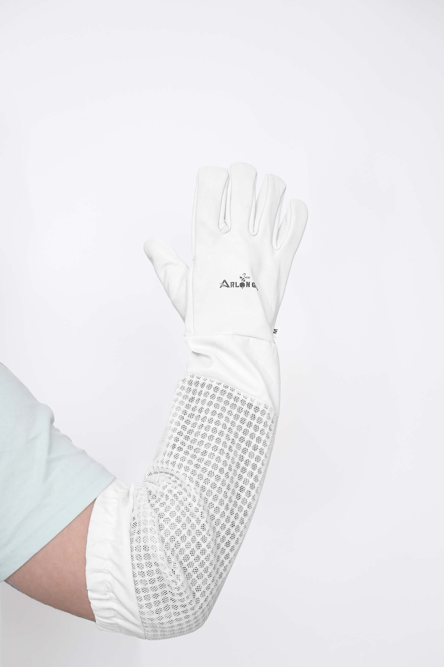 Custom Sting Resistant Cowhide Leather Breathable Beekeeping Gloves With Elastic Cuffs - Image 4