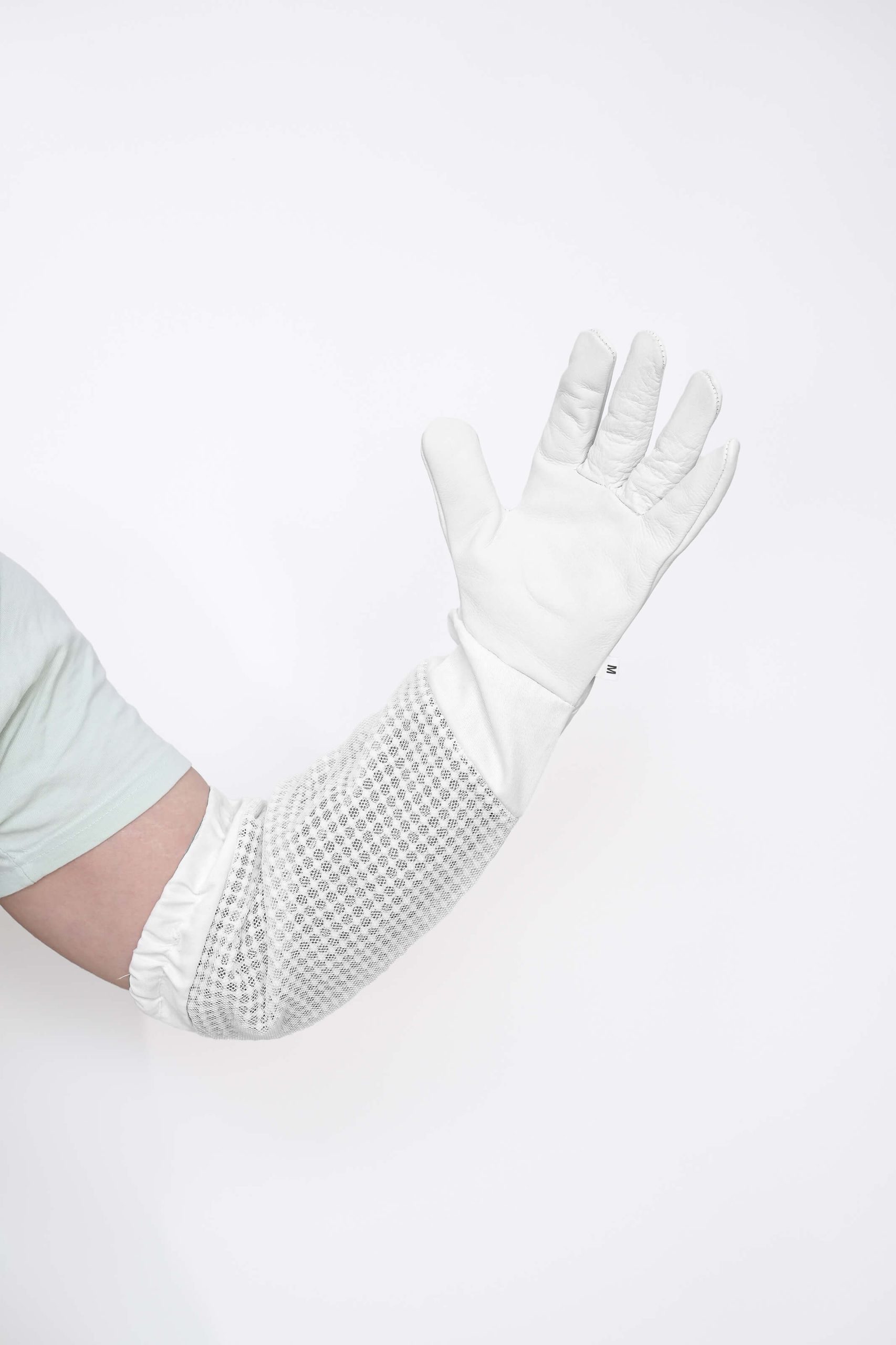 Custom Sting Resistant Cowhide Leather Breathable Beekeeping Gloves With Elastic Cuffs - Image 6