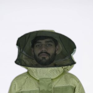 Premium Olive Green Lightweight Ventilated Beekeeping Detachable Round Hat Veil