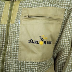 Full Body Beekeeping Suit with Self-Supporting Round Hat Veil, Elastic Cuffs & Cargo Pockets