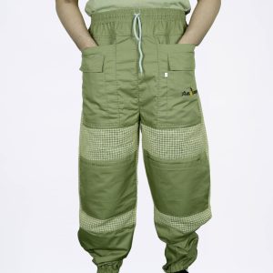 Customized Olive Green Breathable Ventilated Hive Inspection Beekeeper Pants with Mesh Panels